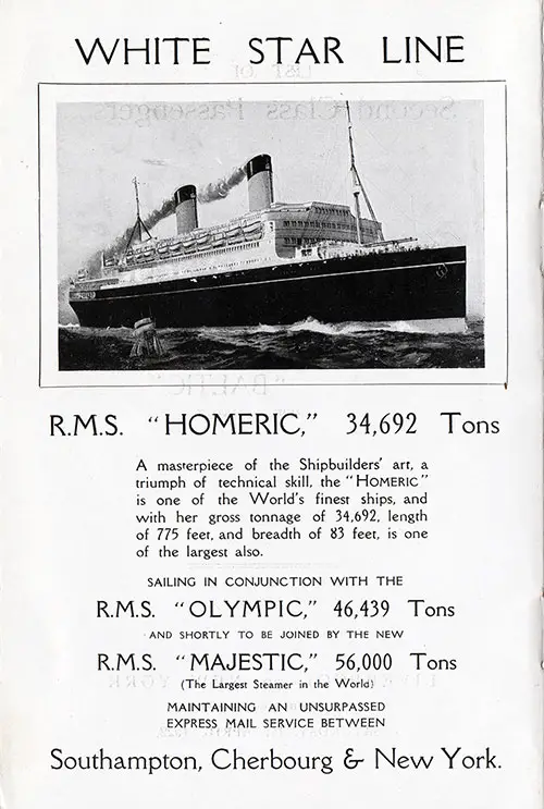 White Star Line RMS Homeric