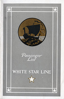 Passenger Manifest, White Star Line RMS Cedric - 1929-06-08
