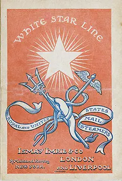 White Star Line Passenger Manifest for the 1896 Saloon Passengers