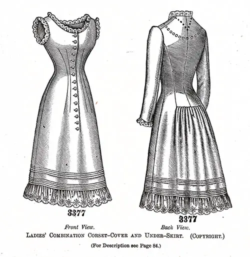 Ladies’ Combination Corset-Cover and Under-Skirt No. 3377
