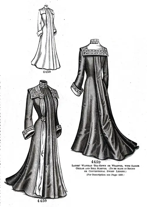 Ladies’ Watteau Tea-Gown or Wrapper No. 4459