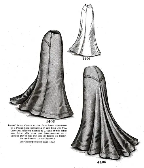 Ladies' Skirt, Closed at the Left Side No. 4406