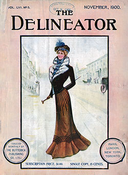 Front Cover, The Delineator, The Butterick Publishing Co. Ltd., Vol. LVI, No. 5, November 1900.