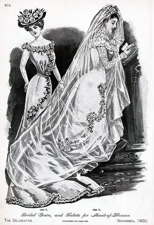 Bridal Gown, and Dress for Maid-of-Honour