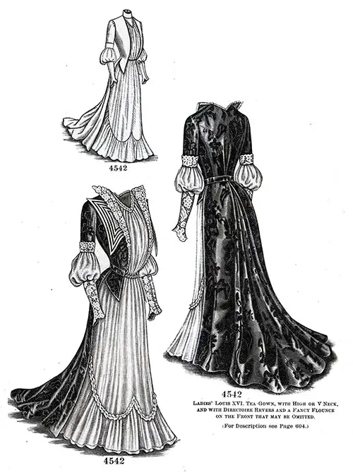 Ladies' Tea-Gown No. 207 T Pattern No. 4542