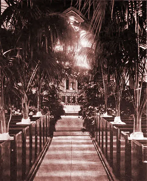 A Decoration of Tree Palms and Laburnum. Lady's Realm, June 1902.