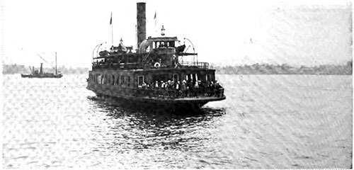 The Ferry-Boat Ellis Island plying between the Immigrant Station at Ellis Island and the Barge Office at Battery Park.