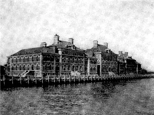 The Immigrant Hospital at Ellis Island.