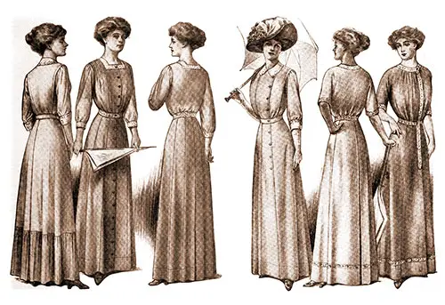 Serviceable Tub Dresses, Woman's Home Companion, July 1910.