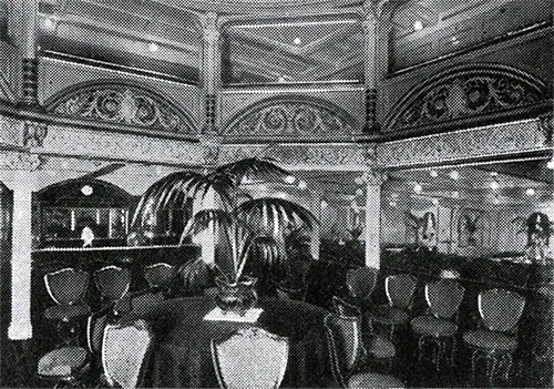 First Class Dining Room on the RMS Caronia.