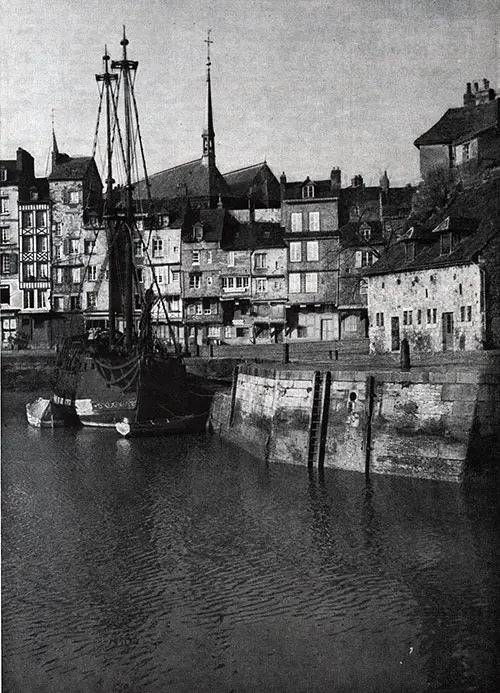 Cover Photo of Honfleur Harbor, a Seaport Located in the Normandy Region in Northern France.