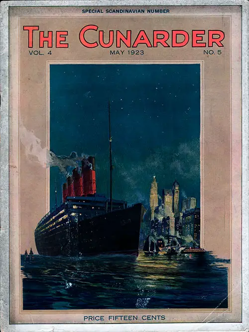 Front Cover for a Special Scandinavian Issue of the Cunarder for May 1923