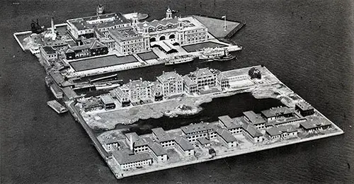 Arial View of Ellis Island