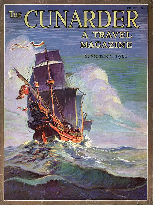 Front Cover of the September 1926 Cunarder Travel Magazine