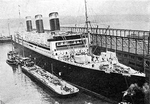 The Flagship of the United States Lines, SS Leviathan, Docked at Pier 86, North River.