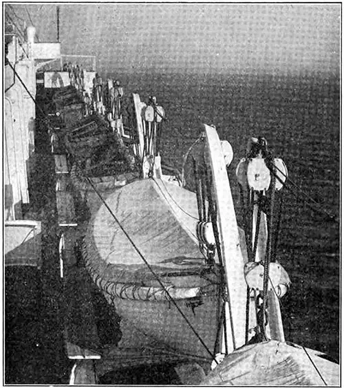 Boat Deck on the White Star Lines Homeric, Showing the Arrangement or the Lifeboats