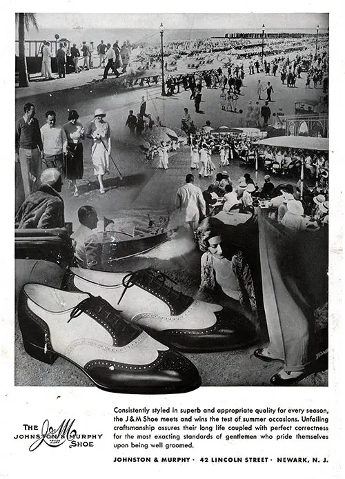 Advertisement - The Johnston & Murphy Shoe Company.
