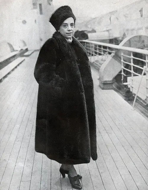 Elsa Schiaparelli on the SS Europa.