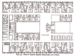Fig. 93: Plan of Typical Special Stateroom on C Deck.