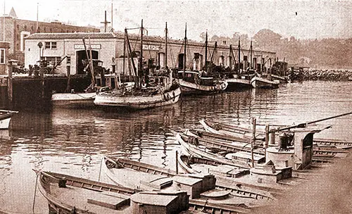 View of Fisherman's Wharf at San Francisco in 1922.