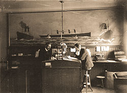 Cunard Line Ticket Office in Trondheim, Norway circa 1910.