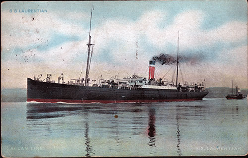 R.M.S. Laurentian Near Harbor - 1908