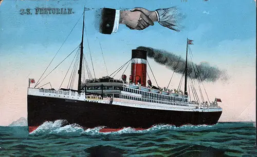 S.S. Pretorian Hands Across the Sea - 1913