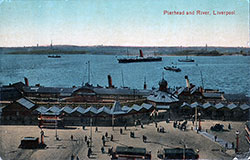 Liverpool Pier Head on the East Bank of the River Mersey - ca 1910