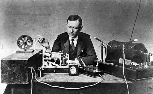 Marconi Demonstrating Apparatus He Used in His First Long Distance Radio Transmissions in the 1890s.