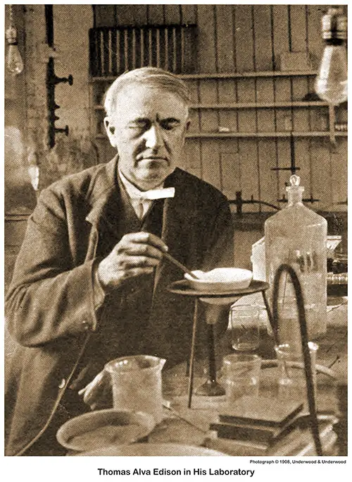 Thomas Alva Edison in His Laboratory.
