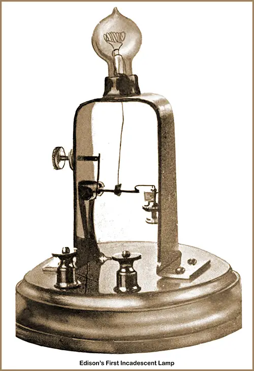 Edison's First Incandescent Lamp.