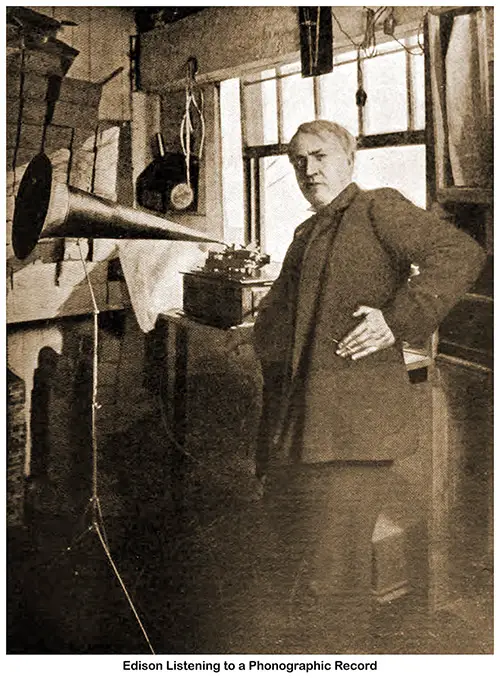 Edison Listening to a Phonograph Record.