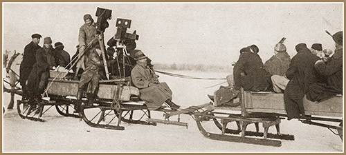 Filming The Sleigh-Ride Scene in "Way Down East"