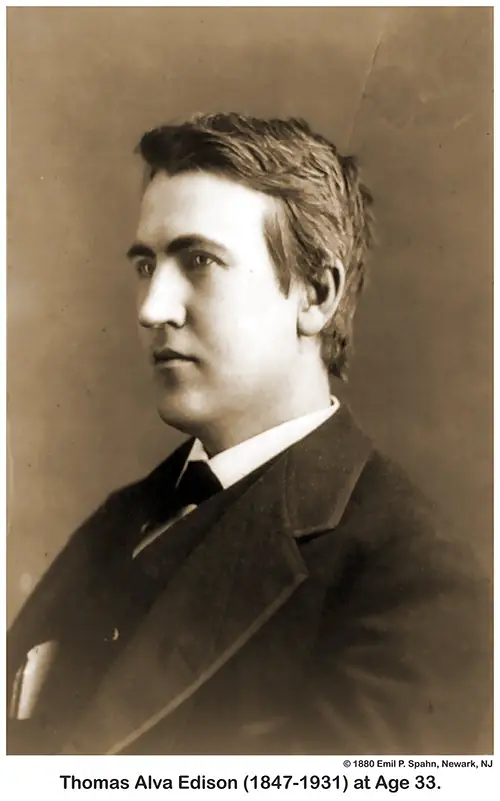 Thomas Alva Edison (1847-1931) at Age 33.