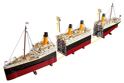 Sectional View of the LEGO® Titanic. LEGO System A/S, DK-7190 Billund, Denmark.