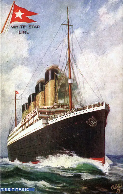 T.S.S. Titanic - The White Star triple-screw Steamer 'Titanic,' launched at Belfast 31st May, 1911, the largest vessel afloat at the time, was a wonderful achievement of British shipbuilding, combined with the enterprise of the owners.