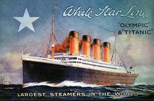 White Star Line Olympic & Titanic - Largest Steamers in the World Poster Postcard