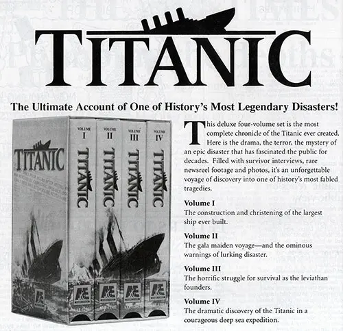 Titanic VHS Set - Ultimate Account of Disaster.