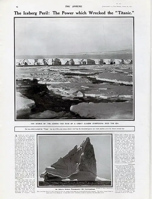 The Iceberg Peril: The Power Which Wrecked the Titanic. the Source of the Iceberg