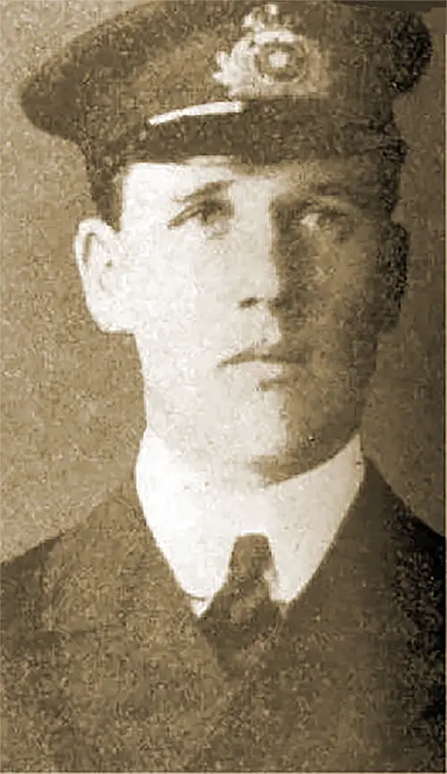 James Paul Moody, Sixth Officer on the RMS Titanic circa 1910. Mr. Moody Did Not Survive the Tragedy.