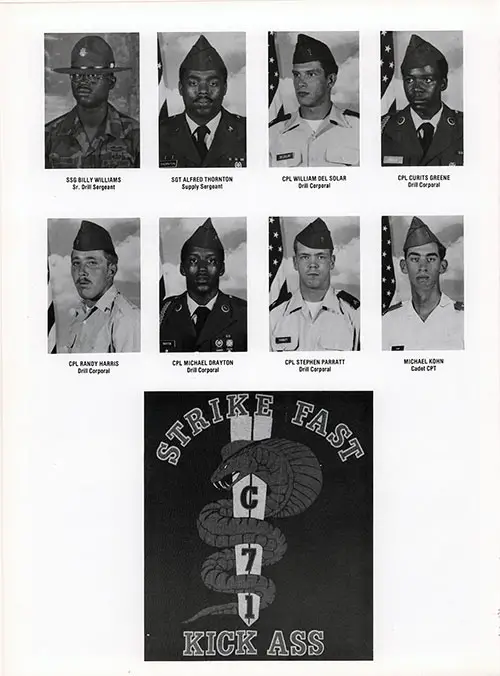 Company C 1982 Fort Benning Basic Training Leadership, Page 3.