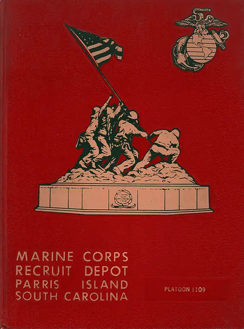 Front Cover, MCRD Marine Boot Camp Book - Parris Island - 1977 Platoon 1109.