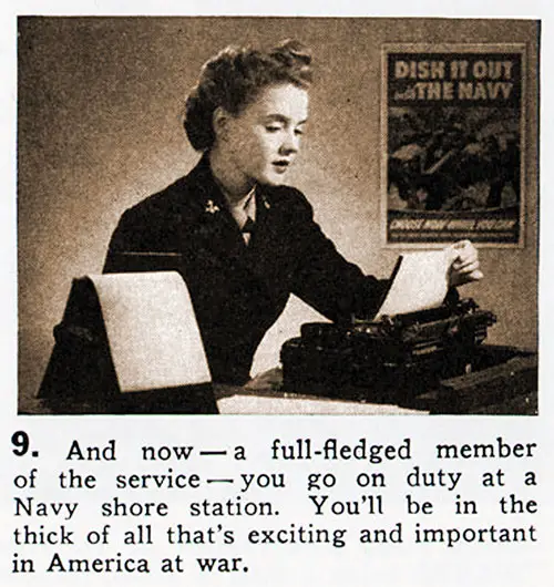 Becoming a WAVE, Step 9: Duty Assignment at Navy Shore Station.