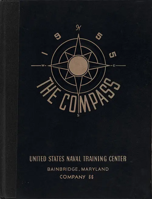 Front Cover, Great Lakes USNTC "The Compass" 1955 Company 066.