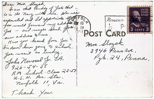 Transcription of Postcard