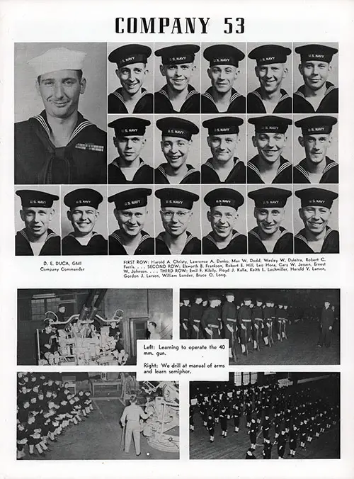 Company 51-053 Great Lakes NTC Recruits, Page 1.