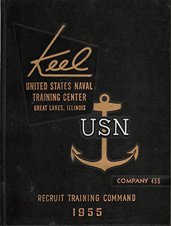 Front Cover, Great Lakes USNTC "The Keel" 1955 Company 455.