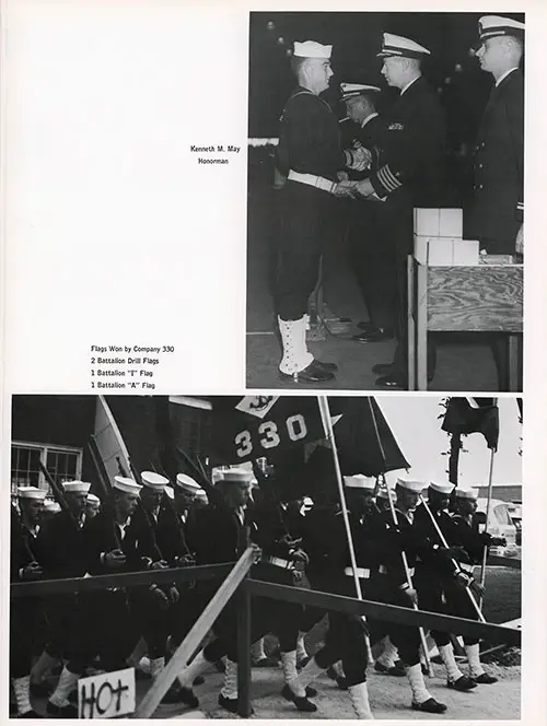 Company 65-330 Great Lakes NTC Recruits, Honorman, Flags Won, Passing in Review, Page 6.