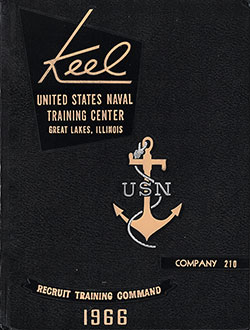 Front Cover, Great Lakes USNTC "The Keel" 1966 Company 210.
