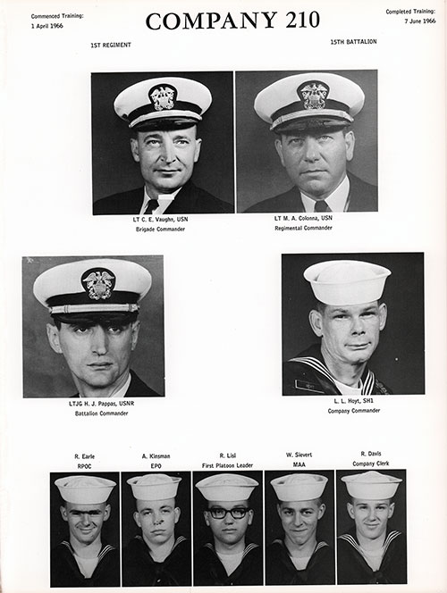 Company 66-210 Great Lakes NTC Recruits, Page 1.